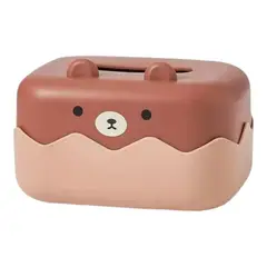 GENERICO - Servilletero Porta Pañuelo Dispensador De Servilletas Oso Cuadrado