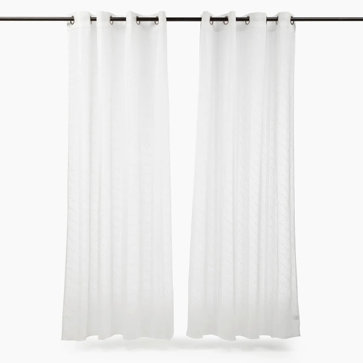 ZAHR - SET DE 2 CORTINA VISILLO ARGO BLANCO