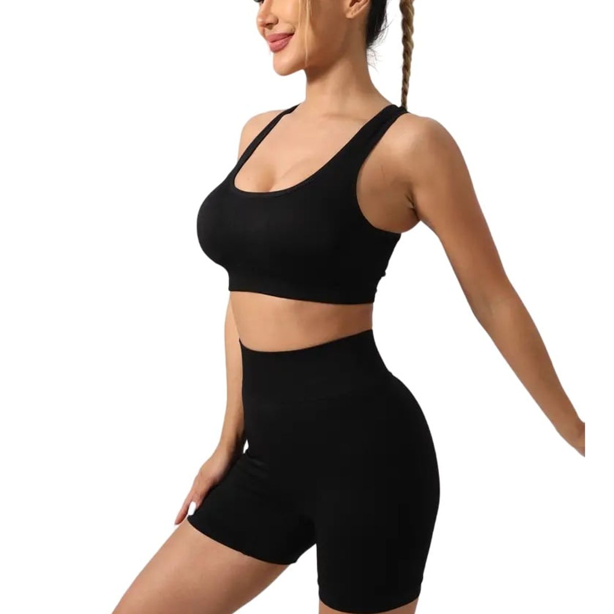 GARSIL - Conjunto Deportivo Casual Para Mujer - Short De Yoga Y Peto