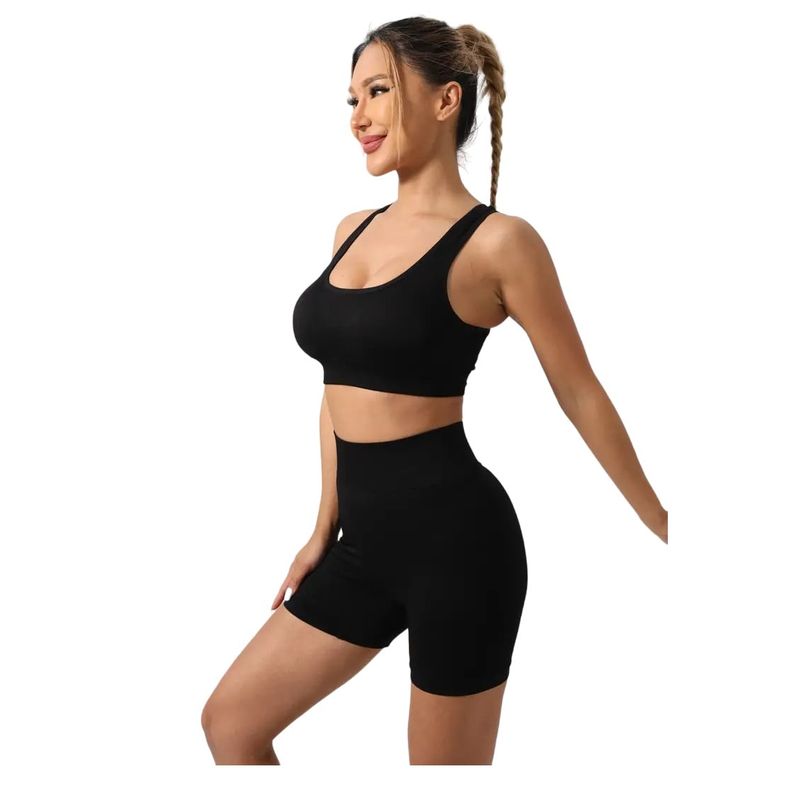 GARSIL - Conjunto Deportivo Casual Para Mujer - Short De Yoga Y Peto