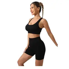 GARSIL - Conjunto Deportivo Casual Para Mujer - Short De Yoga Y Peto