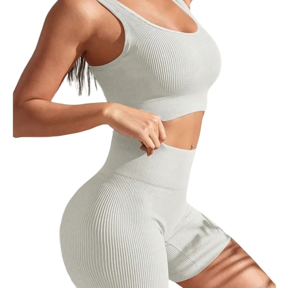 GARSIL - Conjunto Deportivo Casual Para Mujer - Short De Yoga Y Peto
