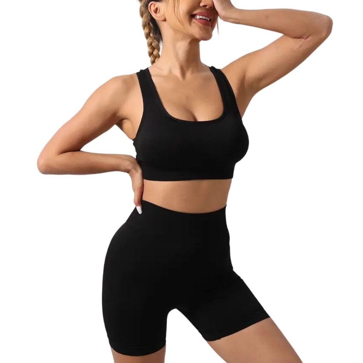 GARSIL - Conjunto Deportivo Casual Para Mujer - Short De Yoga Y Peto