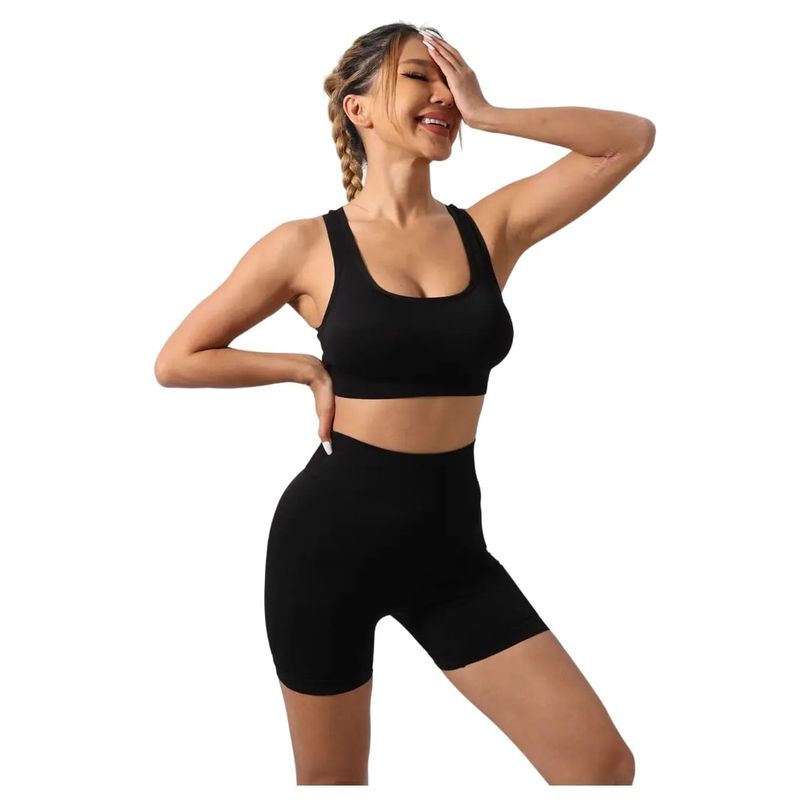 GARSIL - Conjunto Deportivo Casual Para Mujer - Short De Yoga Y Peto