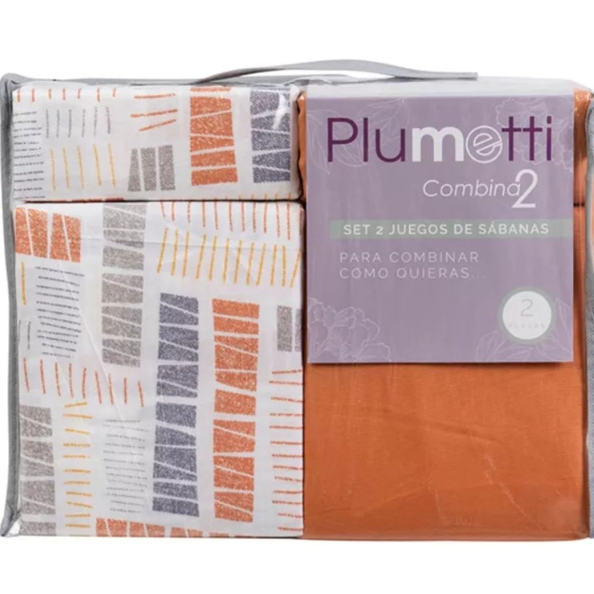 PLUMETTI - Set De 2 Juegos De Sabanas De 1.5 Plazas Plumetti Combinada ARGEL