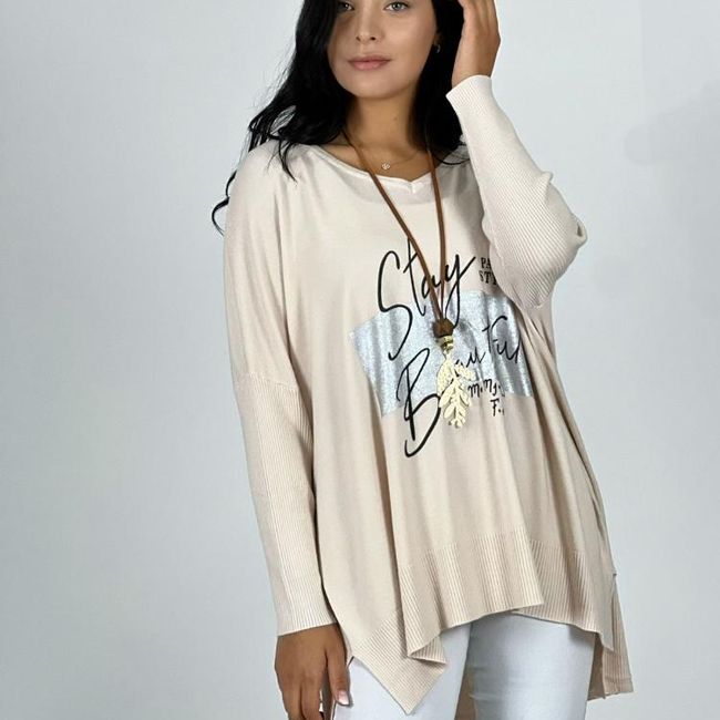 ENIGMATICA BOUTIQUE - Sweater Spandex Holgado STAY BEAUTIFUL - Negro