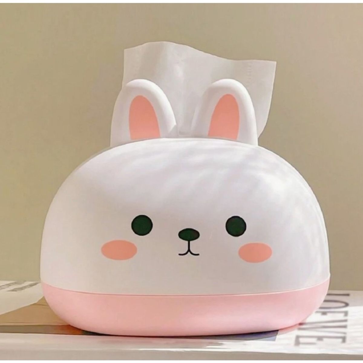 GENERICO - Servilletero Porta Pañuelo Dispensador De Servilletas Conejito