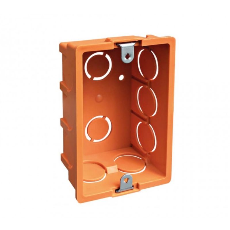 GENERICO - Caja Eléctrica Tabique Con Oreja Metálica Naranja