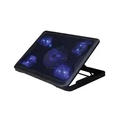 REPTILEX - Base Gamer 5 Ventiladores Notebook Luz Azul - SC