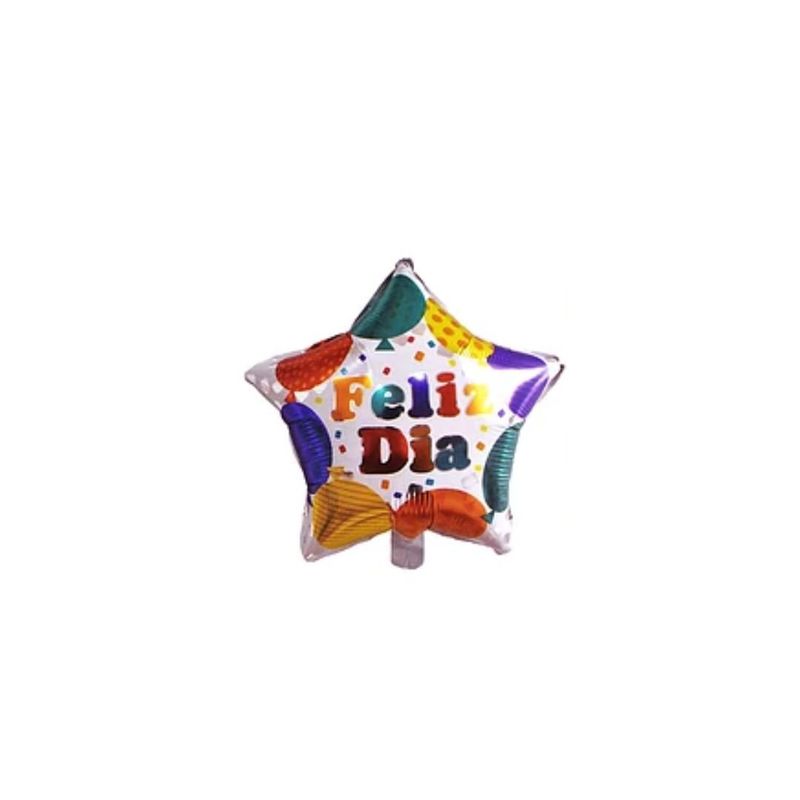 GENERICO - Globo Metálico Estrella Feliz Día 45cm