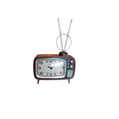 GENERICO - RELOJ VINTAGE DE METAL DISEÑO TV ANTENA