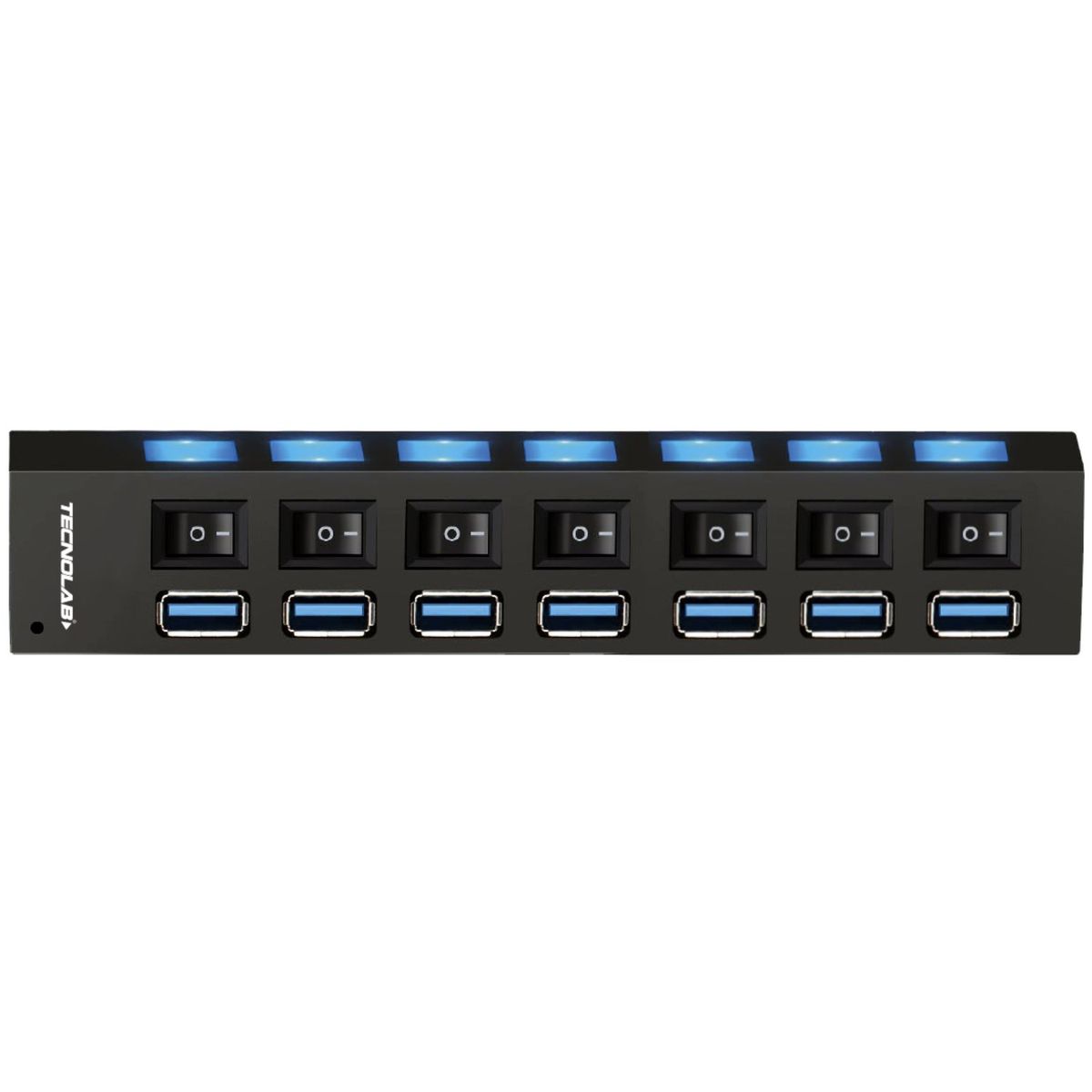 TECNOLAB - Hub 3.0 Usb 7 Puertos Con Interruptores Independientes - SC