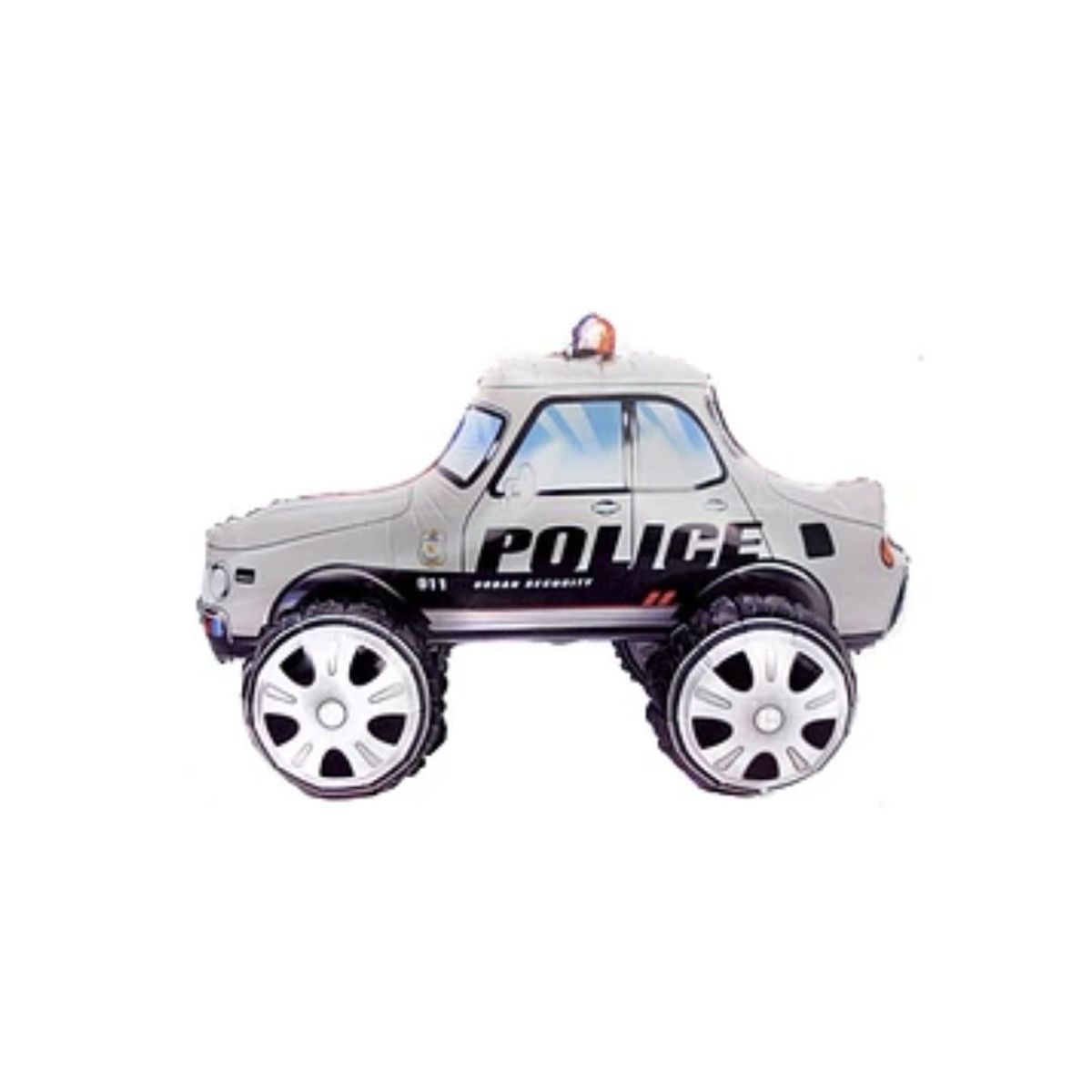 GENERICO - Globo Metalico 3D Auto De Policía 65x38cm