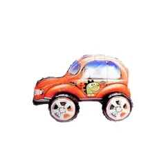 GENERICO - Globo Metalizado 3D Auto Escarabajo Naranjado 57x38cm