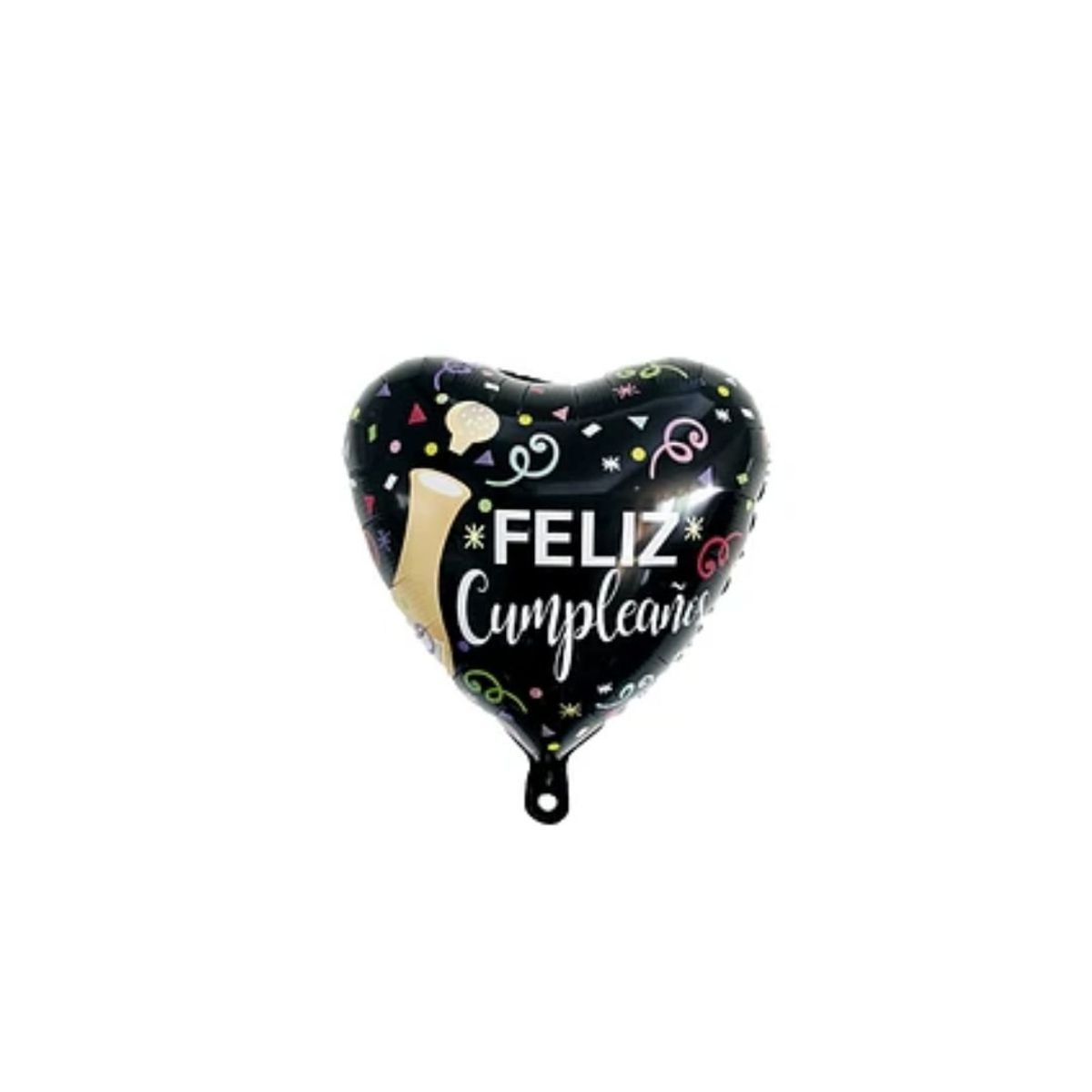 GENERICO - Globo Metalizado Corazón Feliz Cumpleaños 45cm