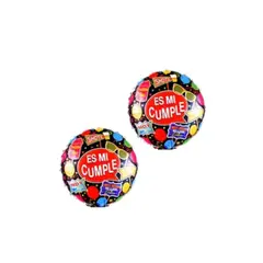 GENERICO - Globo Metalizado Es Mi Cumple 10 Pulgadas 2pcs