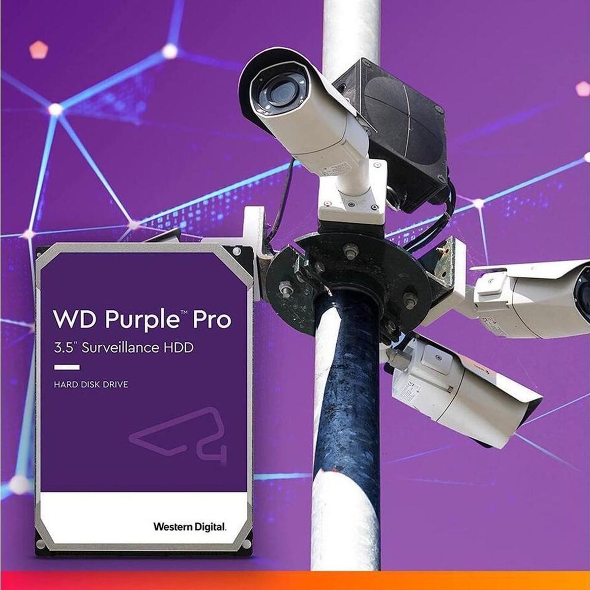 WESTERN DIGITAL - Disco Duro Interno Western Digital Wd Purple Pro 12tb Cctv