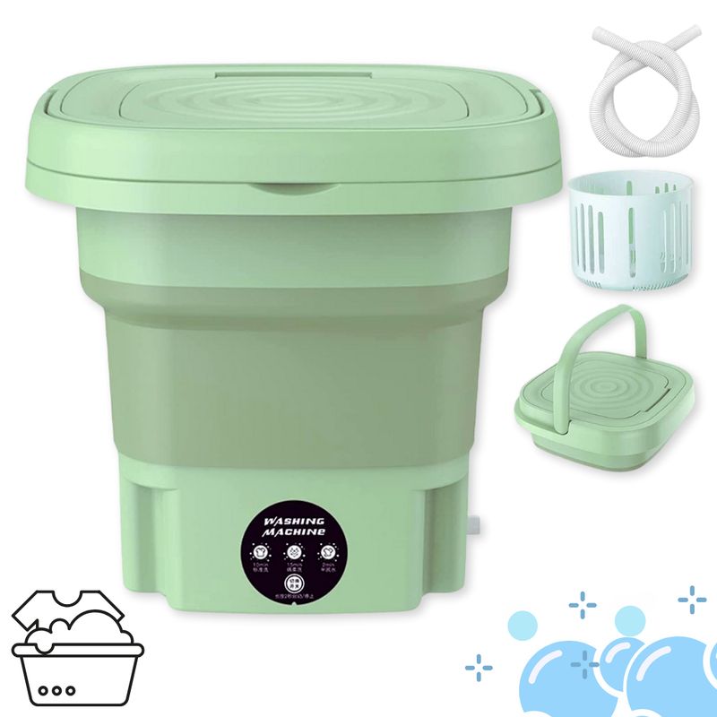 UTILISIMO - Mini Lavadora Portátil Plegable 6 LItros De Cubo Pequeño