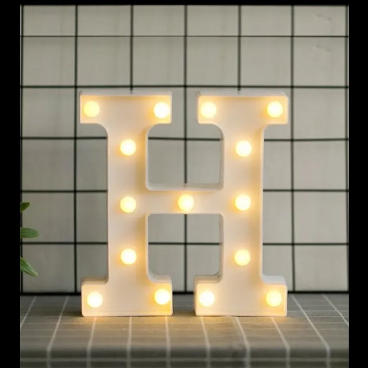 GENERICO - Letras Decorativas Con Luces Led «H»