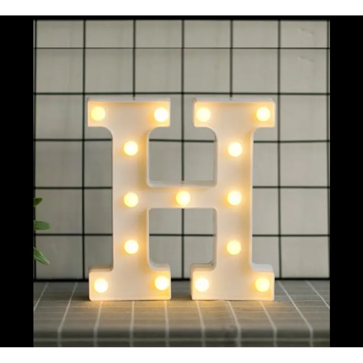 GENERICO - Letras Decorativas Con Luces Led «H»