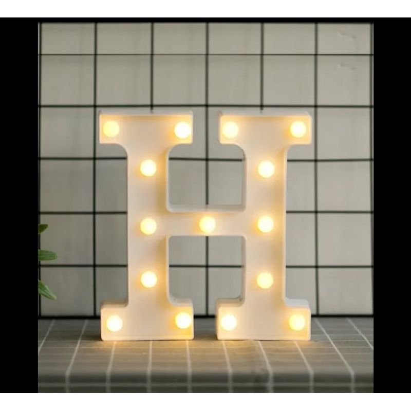 GENERICO - Letras Decorativas Con Luces Led «H»
