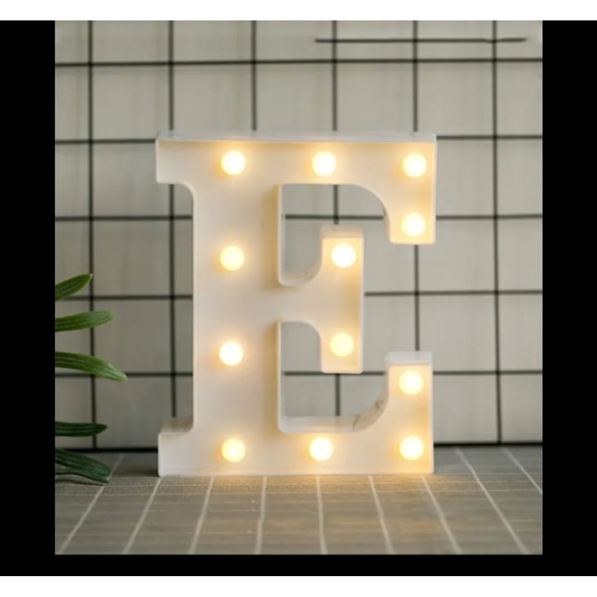 GENERICO - Letras Decorativas Con Luces Led «E»