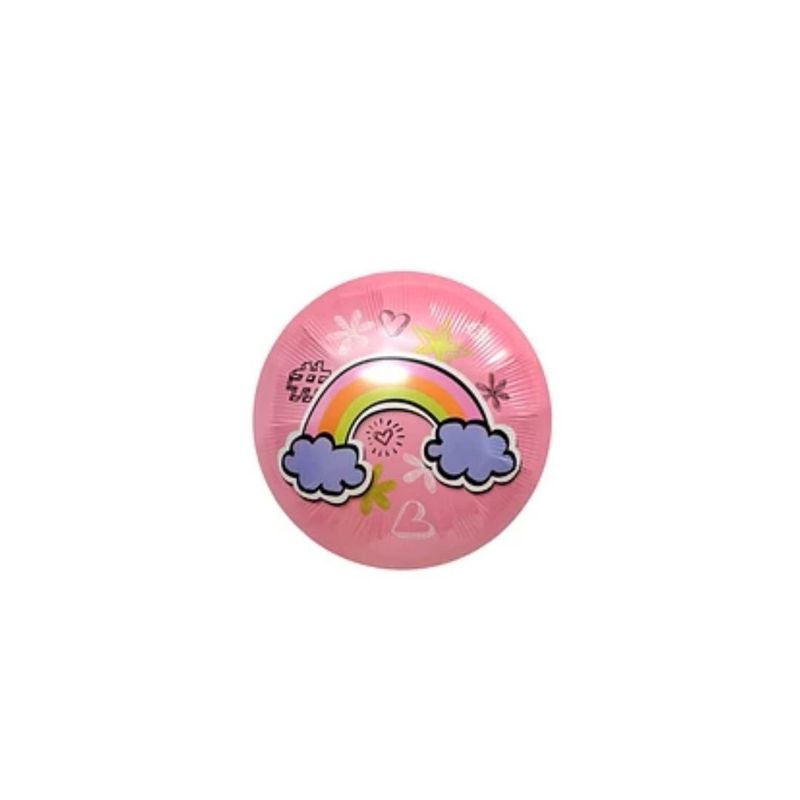 GENERICO - Globo Redondo Arco Iris Rosa 45cm
