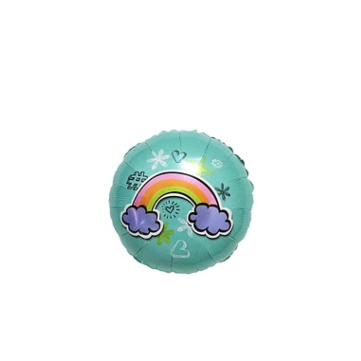GENERICO - Globo Redondo Arco Iris Turquesa 45cm