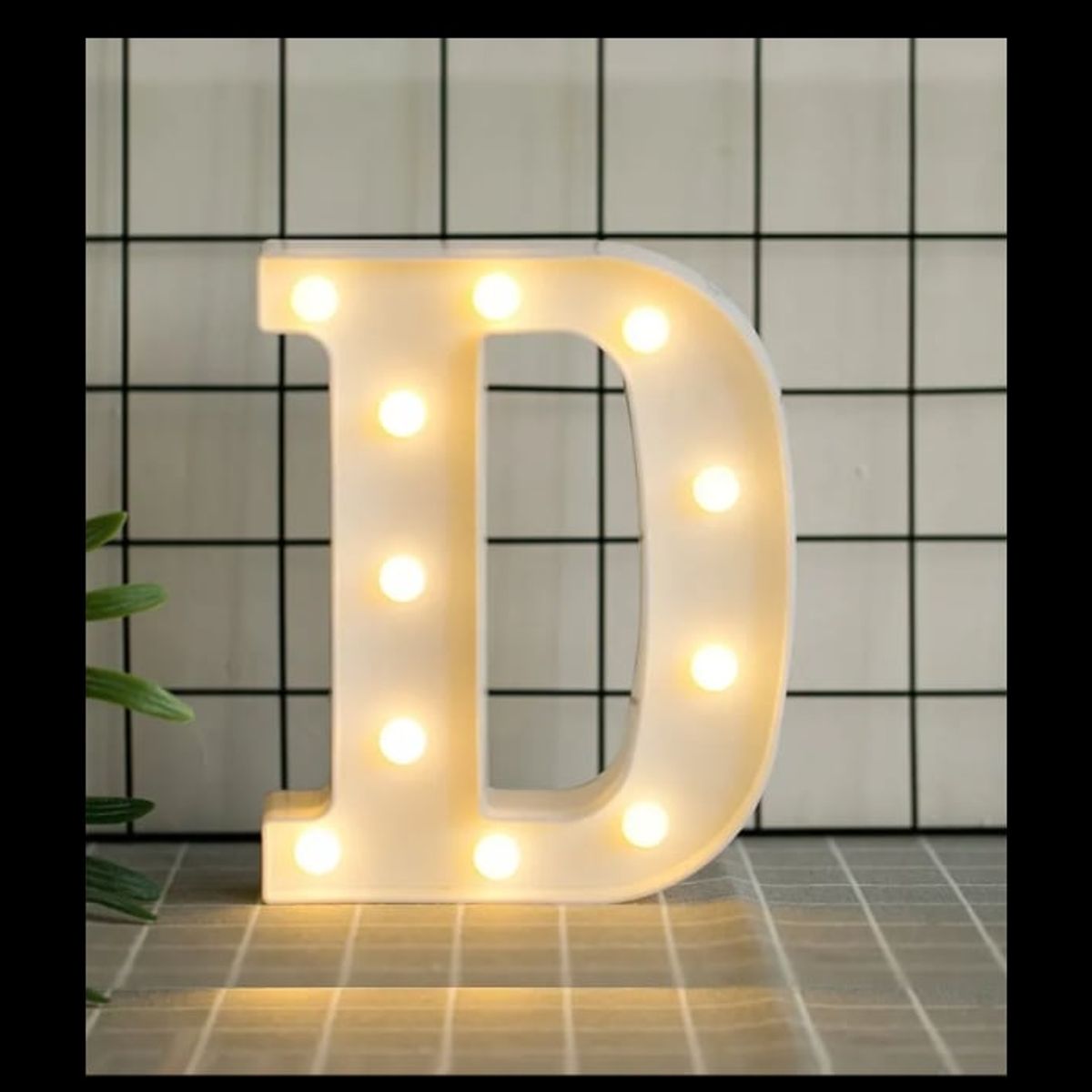 GENERICO - Letras Decorativas Con Luces Led «D»