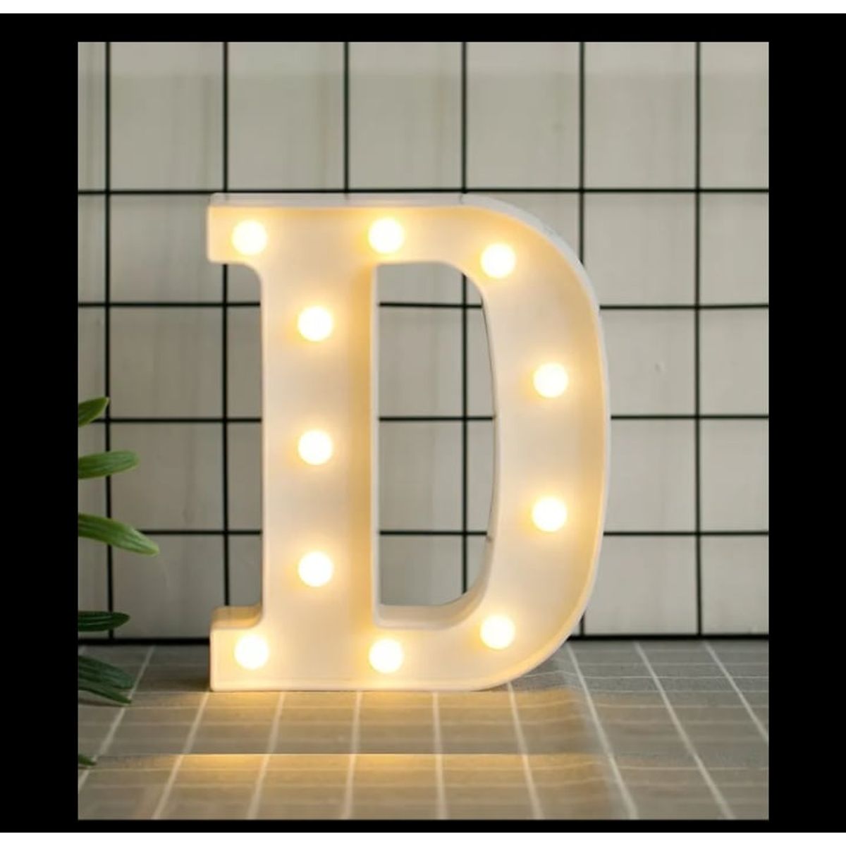 GENERICO - Letras Decorativas Con Luces Led «D»