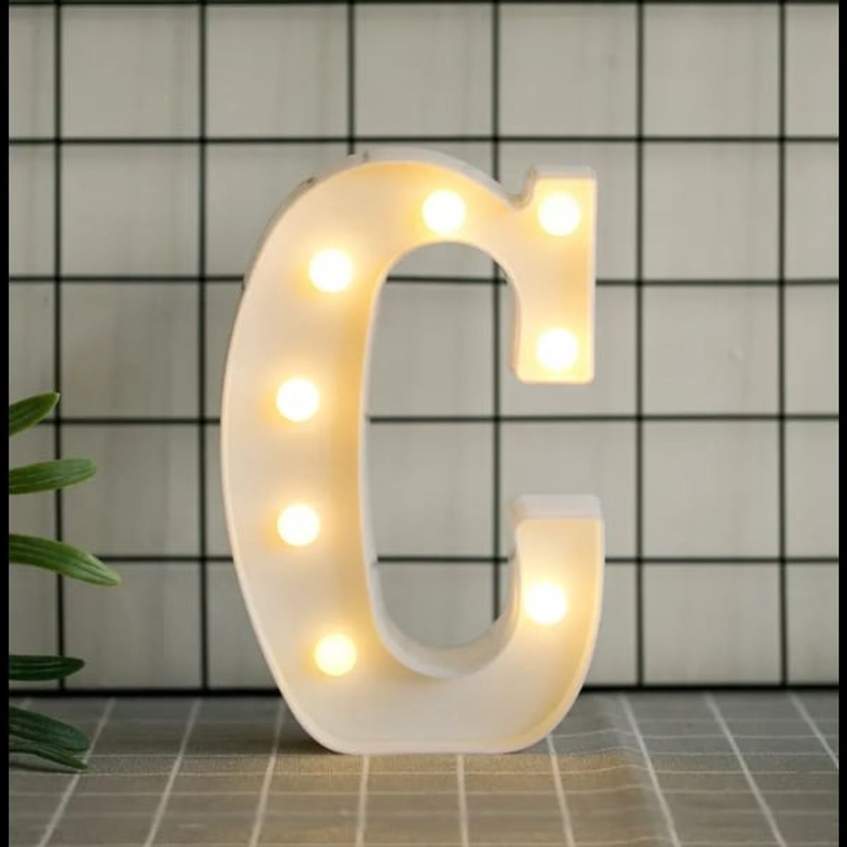 GENERICO - Letras Decorativas Con Luces Led «C»