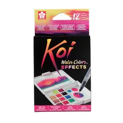 SAKURA - Koi Acuarela + Waterbrush 12 Colores (4m + 8f)