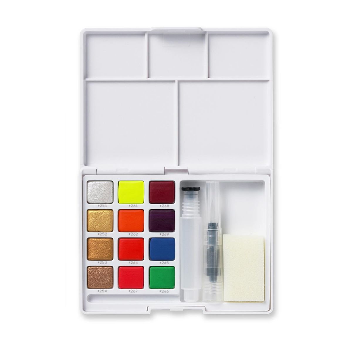 SAKURA - Sakura Koi Acuarela + Waterbrush 12 Colores (4m + 8f)