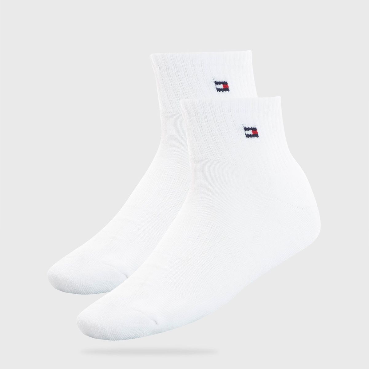 TOMMY HILFIGER - Pack De 6 Pares De Calcetines Athletic Quarter Blanco Tommy Hilfiger