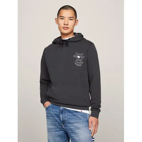 TOMMY HILFIGER - Polerón Hoodie Novelty Graphic Negro