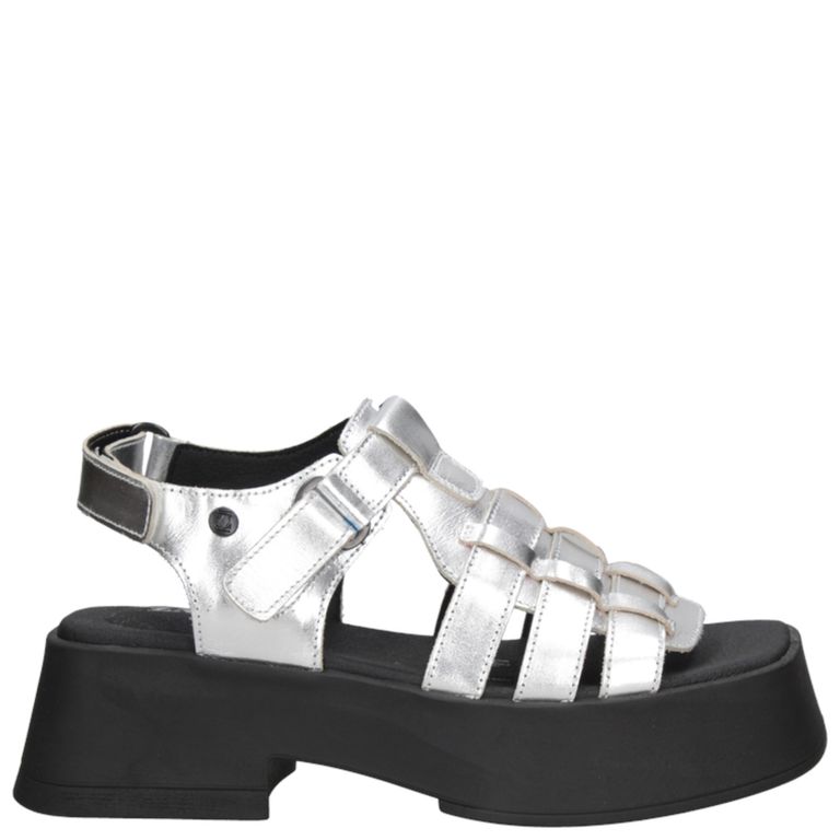 Sandalia Casual Plateado Mujer