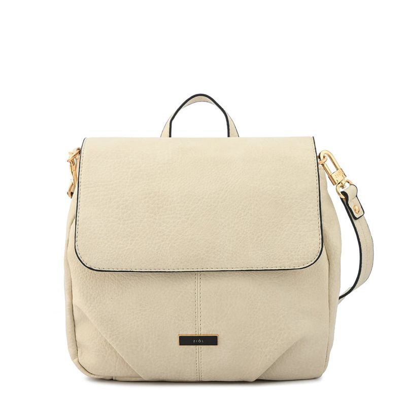 ZIOL - Mochila con tapa mediana zahara blanco crudo