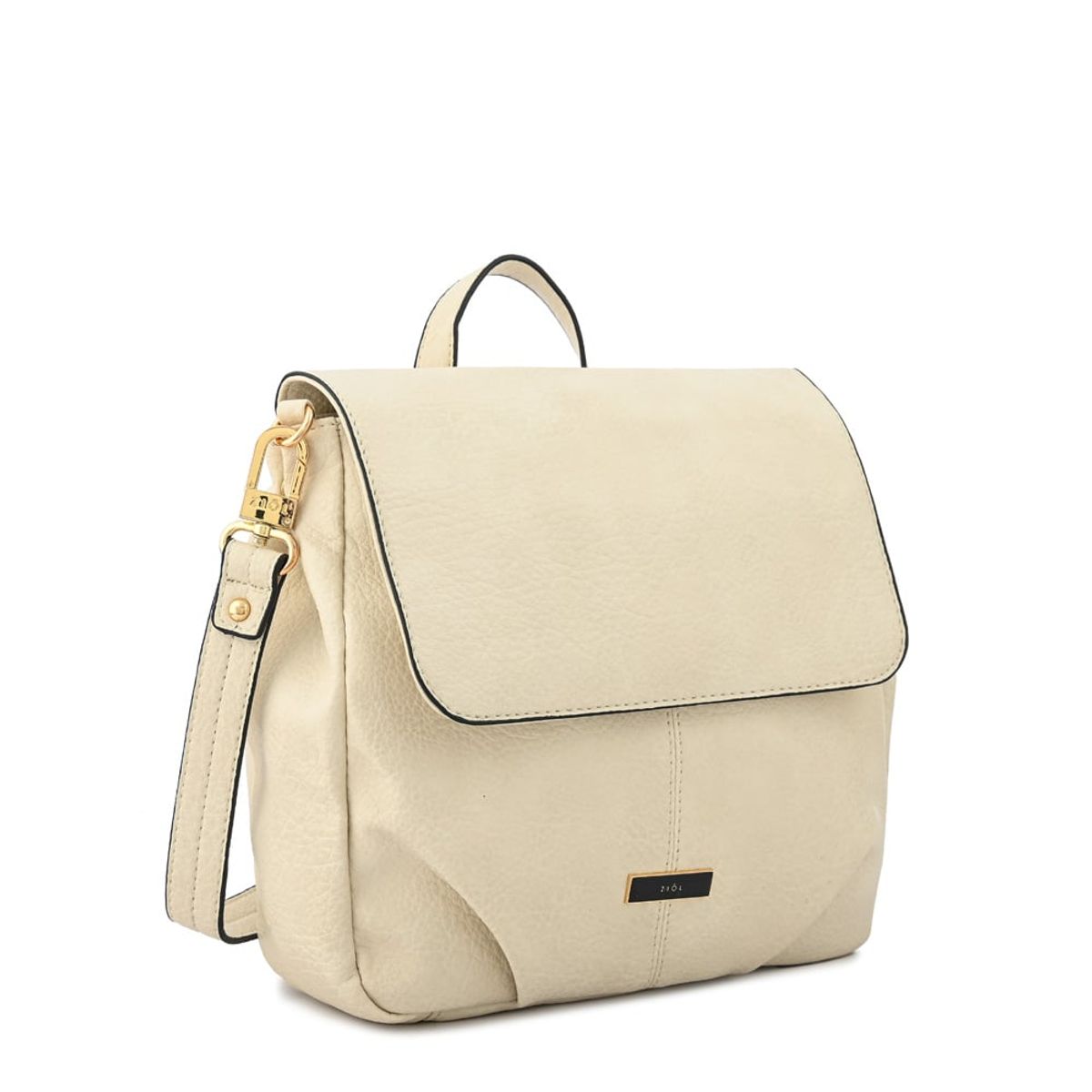 ZIOL - Mochila con tapa zahara mediana blanco crudo