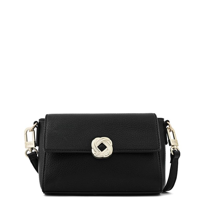 ZIOL - Cartera bandolera con tapa pequeña agata negro