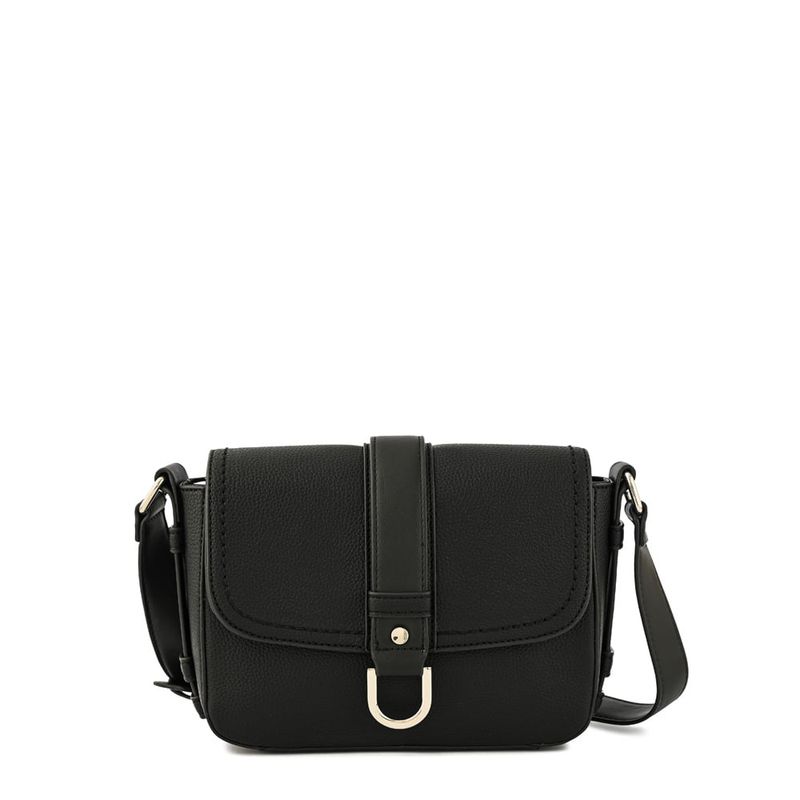 ZIOL - Cartera bandolera con tapa pequeña federica negro especial