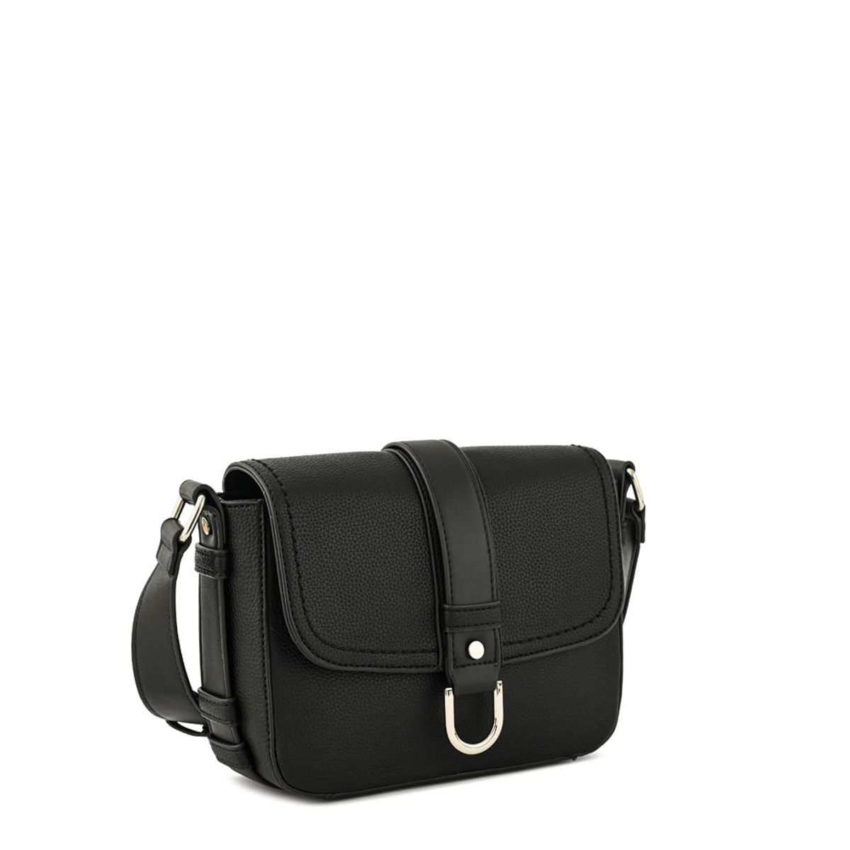 ZIOL - Cartera bandolera con tapa federica pequeña negro especial