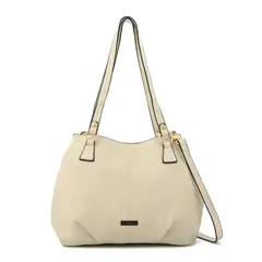 ZIOL - Cartera dos asas tres divisiones grande zahara blanco crudo
