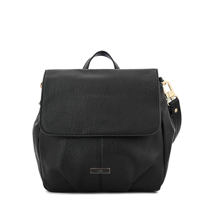 ZIOL - Mochila con tapa mediana zahara negro