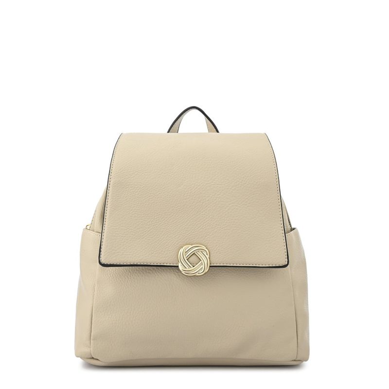 ZIOL - Mochila con tapa mediana agata beige