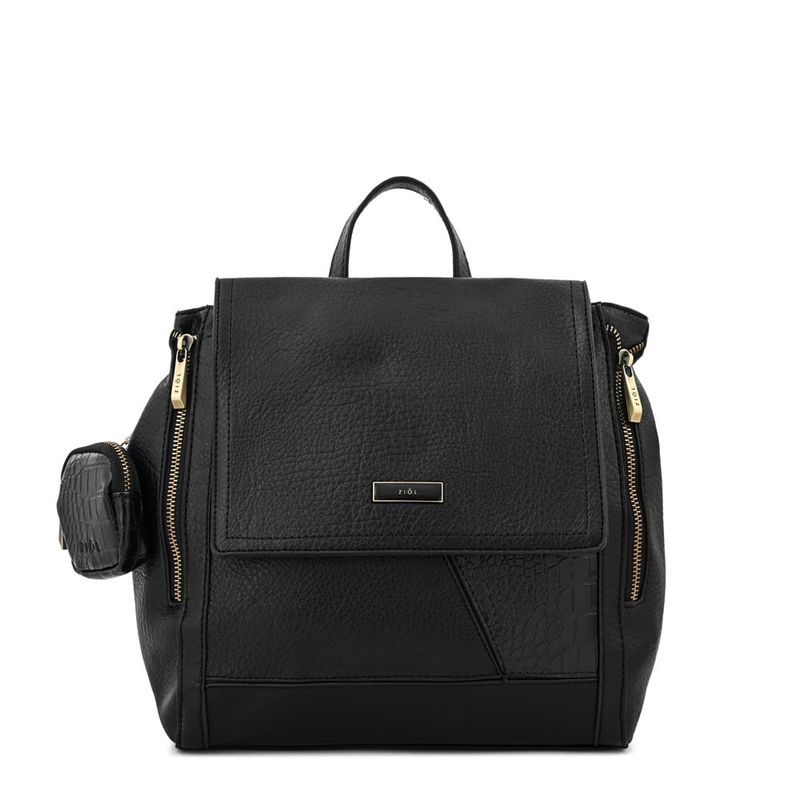 ZIOL - Mochila con tapa mediana sira negro