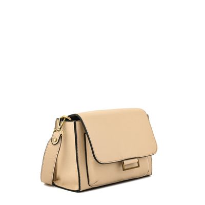 Imagen 2 del producto Cartera bandolera con tapa tesea pequeña blanco crudo