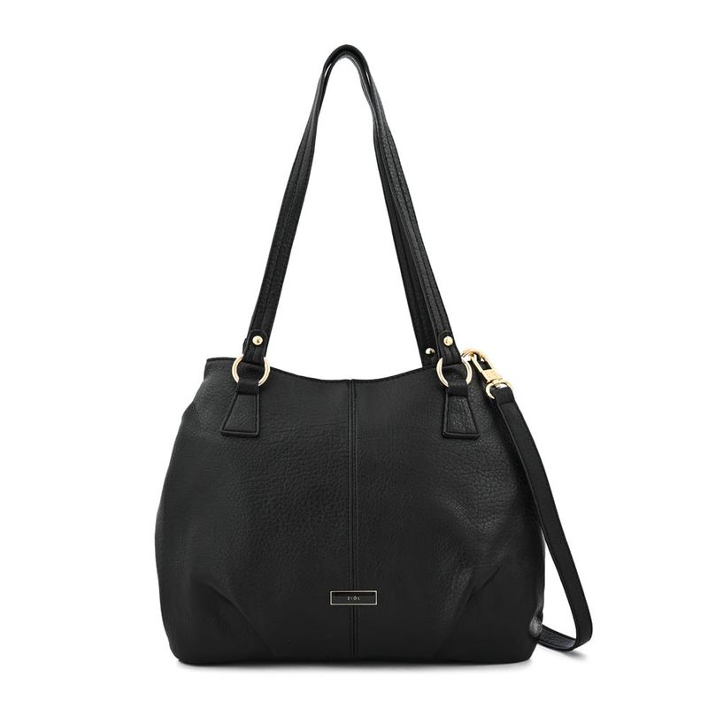 ZIOL - Cartera dos asas tres divisiones grande zahara negro