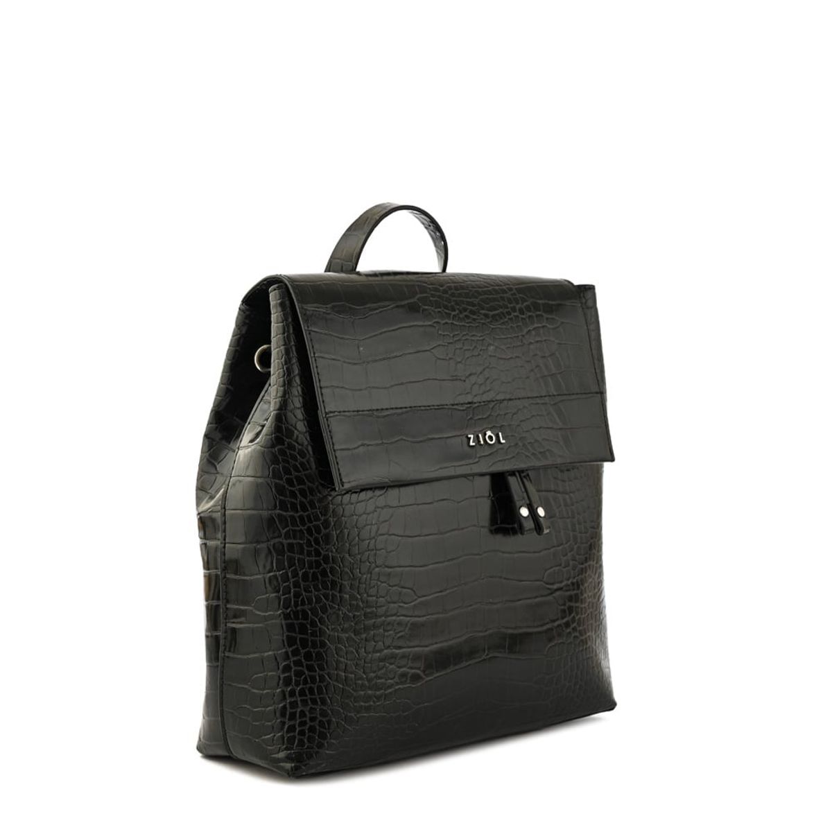 ZIOL - Mochila con tapa tiaré mediana negro especial