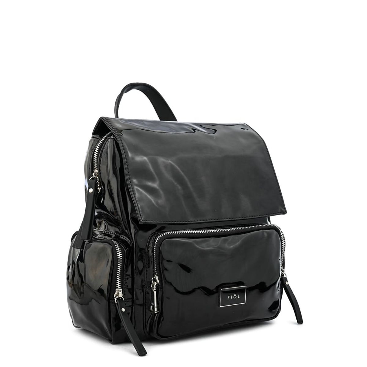 ZIOL - Mochila con tapa pequeña mila negro especial