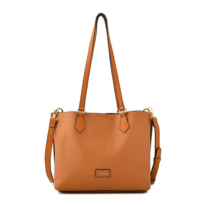 ZIOL - Cartera dos asas mediana viviene camel